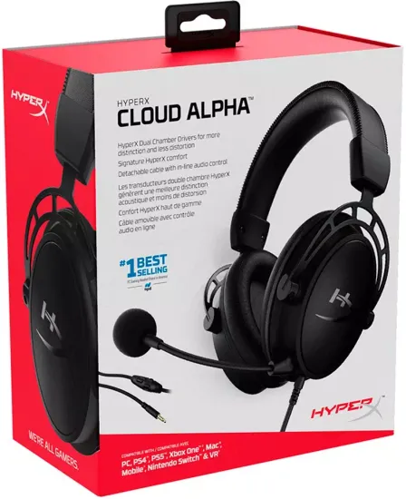 Компьютерная гарнитура HyperX Cloud Alpha, blackout