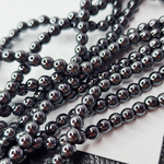 Бусины, гематит, гематин, шарик, р-р 4мм, цена за нить 39 см