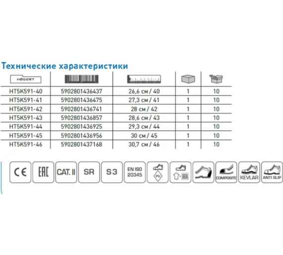 Ботинки рабочие MEPPEN S3L SR бежевый/черный Högert, арт. HT5K591