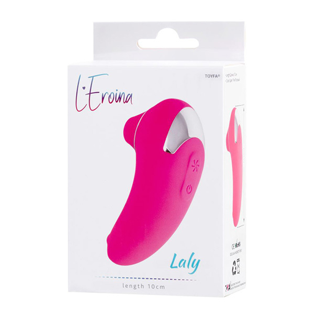 Розовый вакуум-волновой бесконтактный стимулятор клитора ToyFa L'eroina Laly 561024