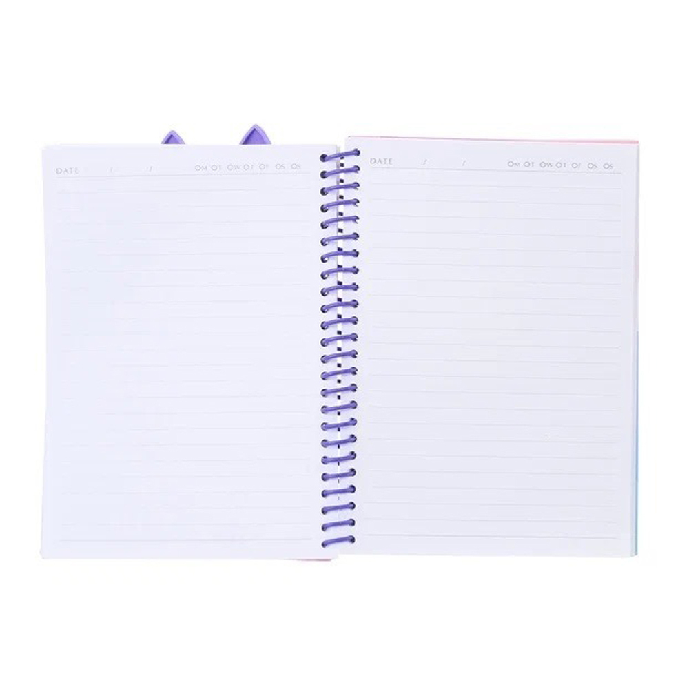 Блокнот детский Basir, формат А5, серия "Лисичка", с Pop-It, цветная обложка pop it, размер 21*15 см, 80 листов, на объёмной спирали, 4 цвета ассорти