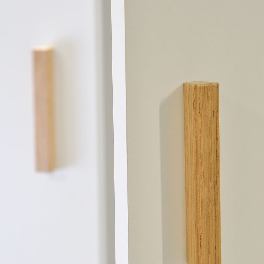 Dipriz Шкаф для одежды Моби, 4 двери, 90х58х187 см, с ручками из массива дуба