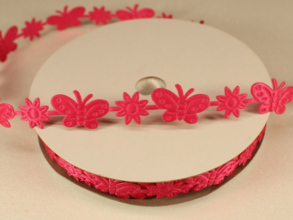 `Лента декоративная, ширина 15 мм(213098), цвет: №15 ярко-розовый