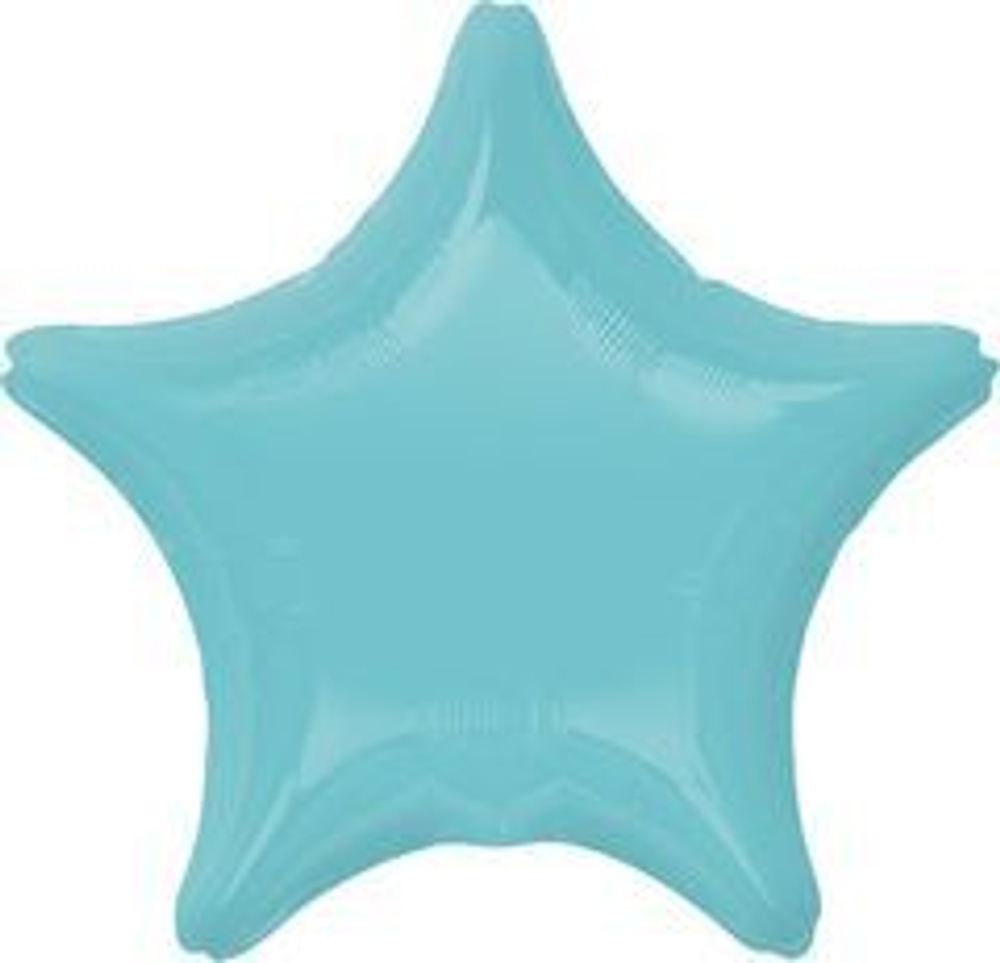 А 19" Звезда, Пастель, Robins Egg Blue (Бирюзовый), 1 шт.