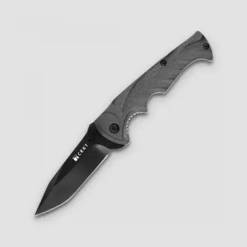 Складной нож CRKT полуавтоматический Tiny Tighe Breaker Black CR/1096K c клинком из стали AUS-8, рукоять Zytel