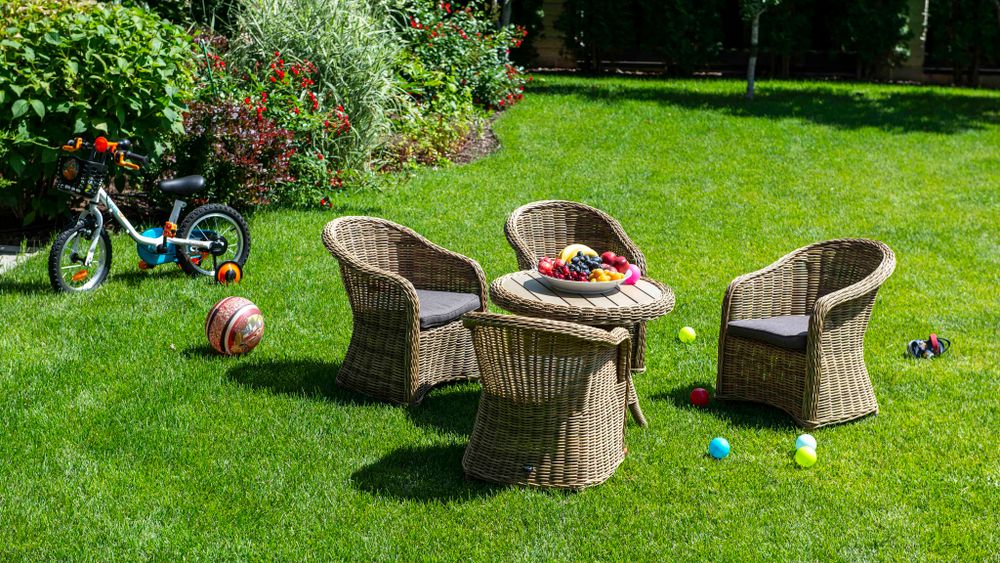 "Равенна" кофейный стол из искусственного ротанга, цвет соломенный