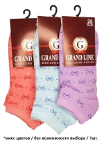 Носки женские GRAND LINE (ЖК-08, бантики), р. 25 (н) (в)