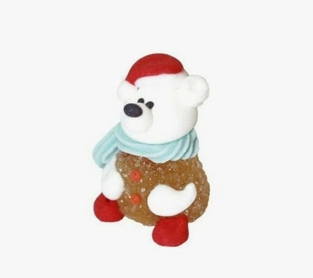 Сахарная фигурка новогодняя с мармеладом "Мишка"
