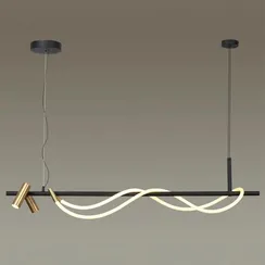 4397/30L HIGHTECH ODL23 263 черный/античная бронза/металл/канат Подвесной св-к с раздельн. вкл IP20 LED 30W 1200Лм 3000K CORDA