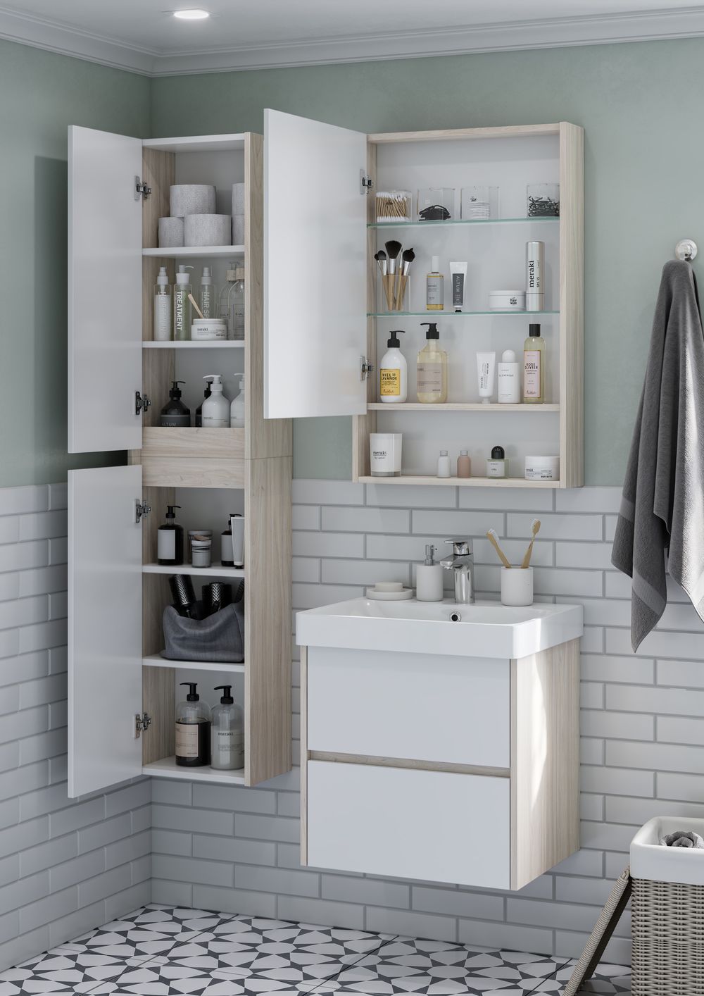 Шкаф с зеркалом AQUATON Сканди 55