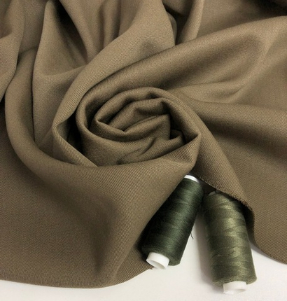 Костюмная шерсть, хаки, LR6#02