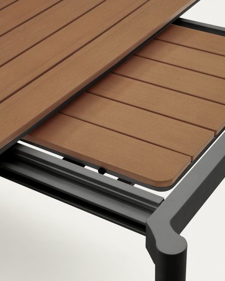 Canyelles Уличный раздвижной стол черный 140 (200) x 90 см Испания