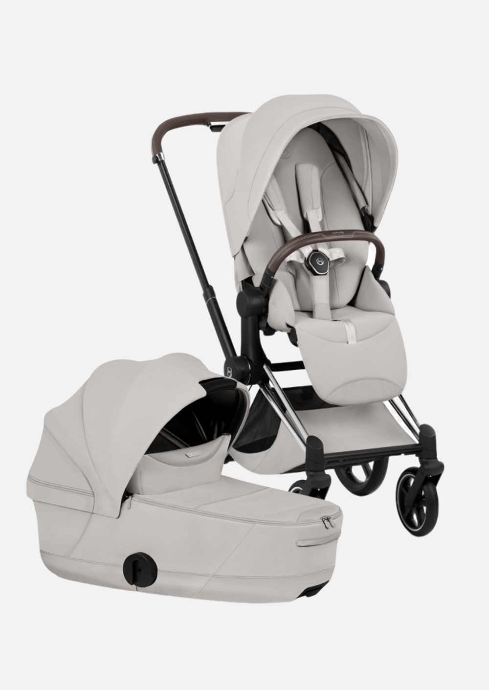 Коляска Cybex Priam V Style Chrome Brown 2 в 1 City Grey
