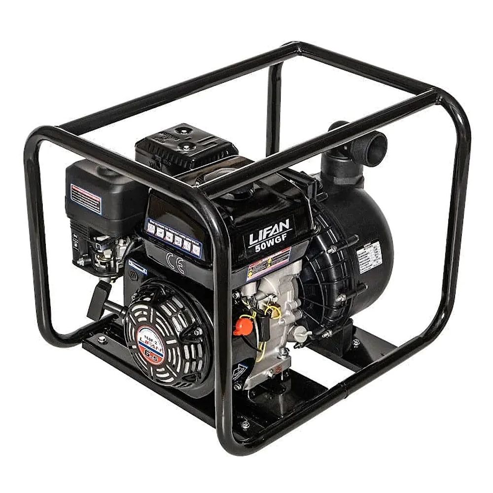 Lifan 50WGF мотопомпа бензиновая 6.5 л.с, 600 л/мин, диаметр 50 мм, 00-00004427