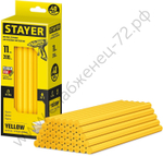STAYER Yellow жёлтые 11х200 мм, 40 шт, Клеевые стержни (2-06821-Y-S40)