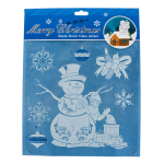 Наклейка новогодняя 21.7*27.6 см, 6 видов микс , пакет