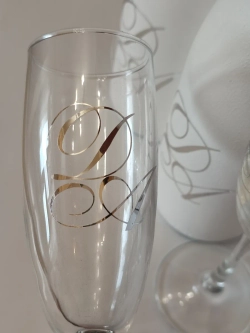 Наклейки свадебные буквы инициалы " О "