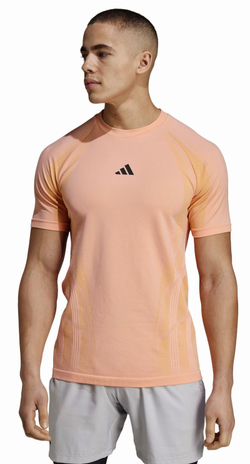 Теннисная футболка Adidas Tennis Pro Seamless Aeroready Freelift T-Shirt - Pink