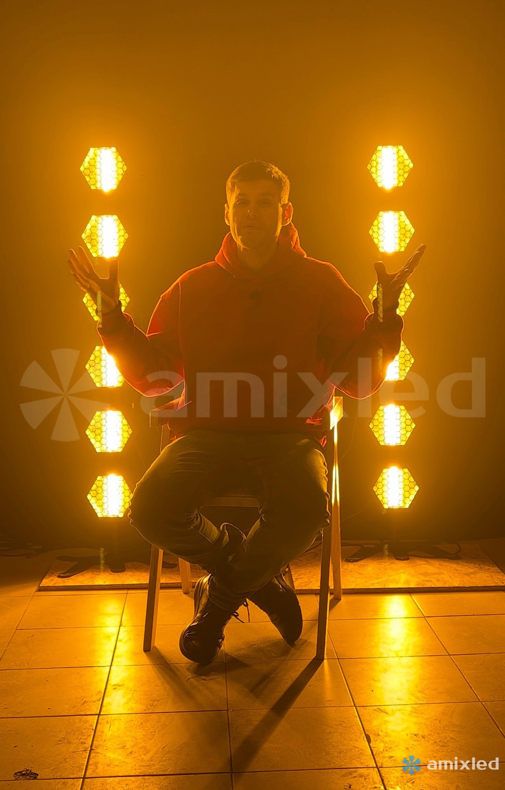 Световой прибор Amixled P2 HEXALINE RETRO LIGHT UP V1