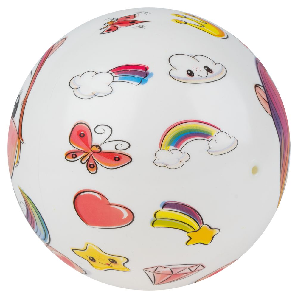 Мяч детский с рисунком Единорог, MD-23-09, диам. 23 см, ПВХ, мультиколор