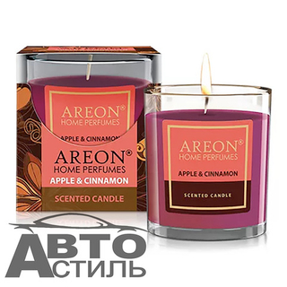 Ароматизатор Свеча ароматическая AREON scented candles 120гр - Apple & Spice/Яблоко и корица