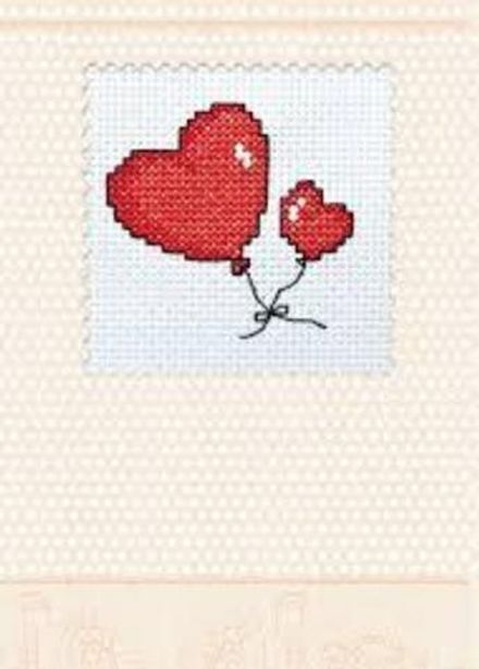 Набор для вышивки крестом «Валентинка сердечки»