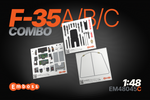 COMBO F-35A/B/C Cocpit details for Tamiya 1/48 (3D decal)