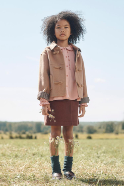 ZARA ВЕЛЬВЕТОВАЯ ЮБКА, ЧЕРЕПИЧНЫЙ