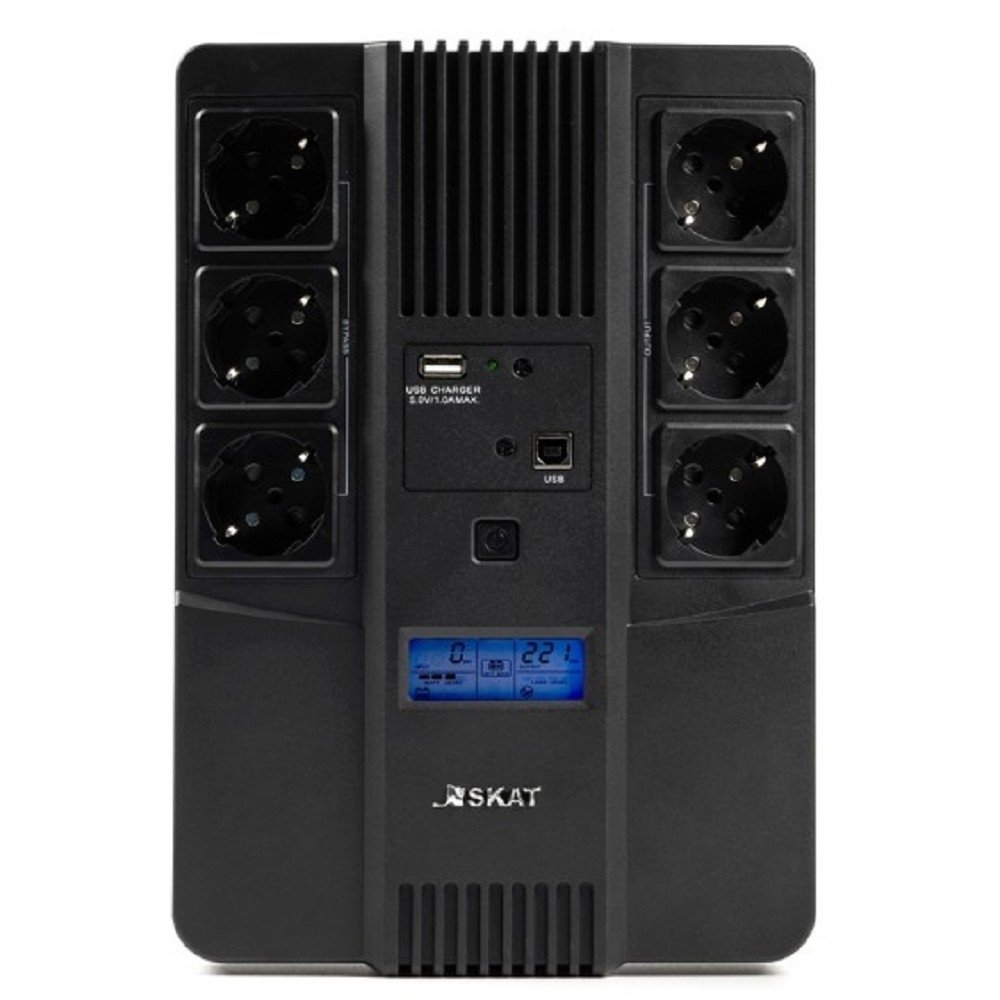 ИБП Бастион SKAT-UPS 800-AID-IN-1x9 220В 480Вт дисплей 1АКБ 9Ач внутр. меандр. (8935)