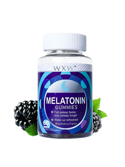 Витамины WXW Stock, для облегчения засыпания, жевательный мармелад, ежевика, 60 шт