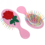 Расчёска массажная «Little darling - Роза», цвет розовый, 13,8*6см
