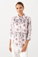 23049 Блузка женская (цветочный принт)