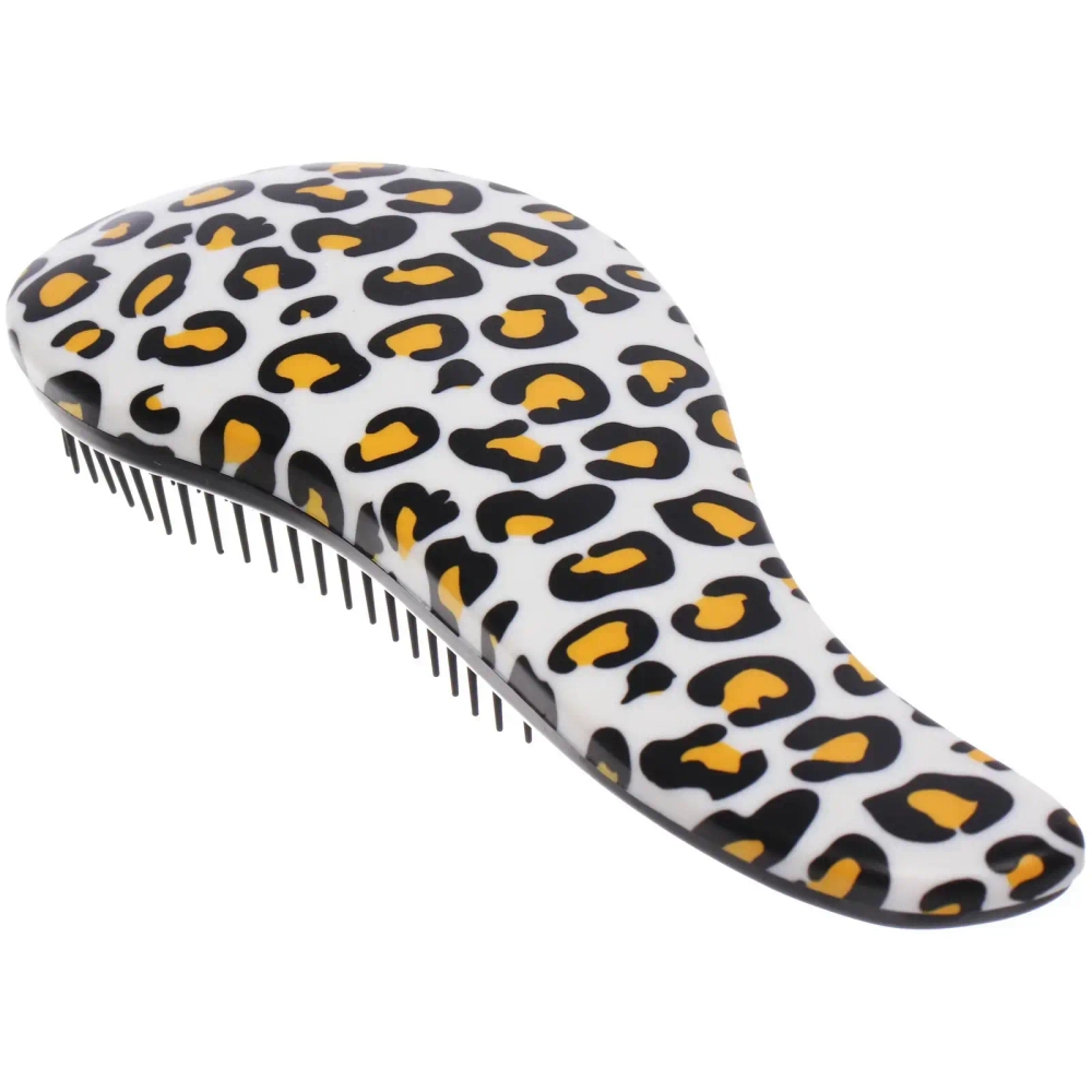 Расческа массажная компактная «Perfection», принт леопард, цвет белый, 18.5*8см (коробка PVC)●