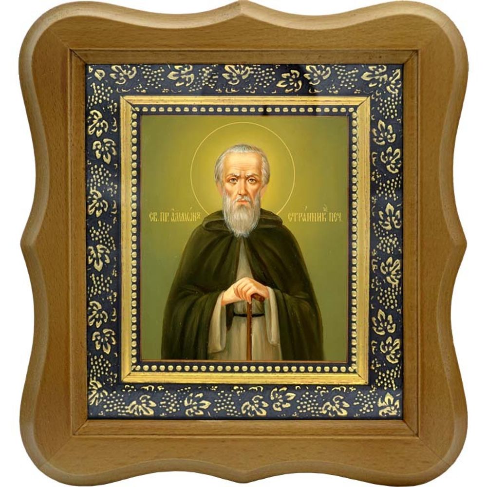Аммон Печерский, странник, преподобный затворник. Икона на холсте.