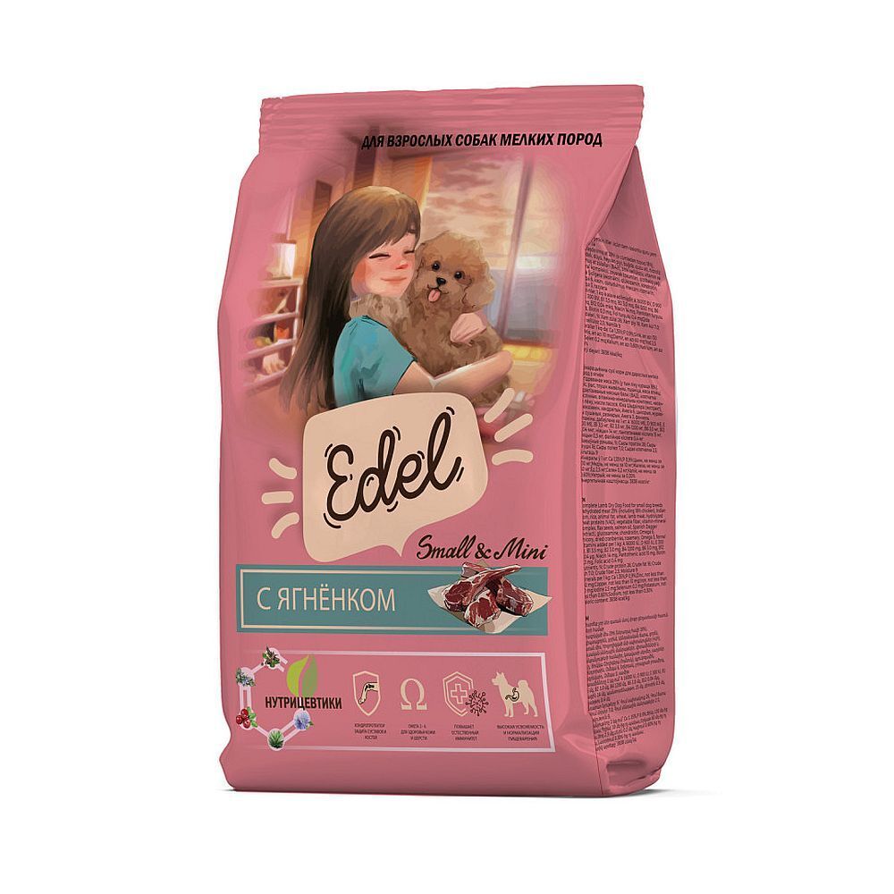 Edel Mini Lamb корм для взрослых собак мелких пород с ягненком 10 кг