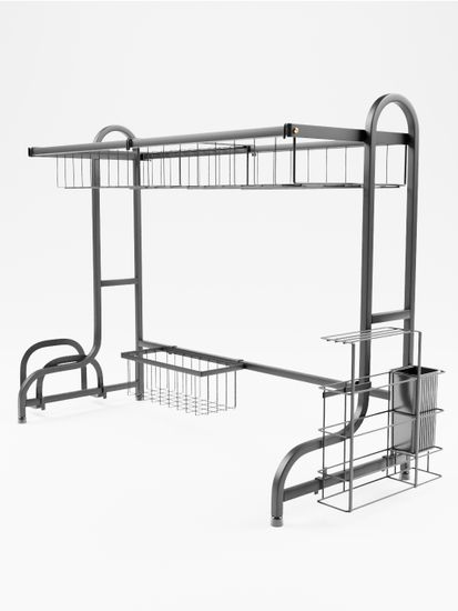 Сушилка для посуды из алюминия Kamille KM-0754 установка над мойкой