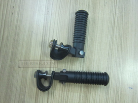Motorcycle Foot Pegs. 25mm clamp, Steel with rubber. 1 pair