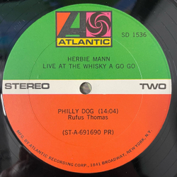 Винтажная виниловая пластинка LP Herbie Mann, Live At The Whisky A Go Go (США 1969)