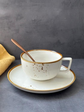 Чайная пара 220 мл, фарфор,серия "Элеганс" "The Sun"