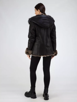 Дубленка натуральная зимняя с капюшоном Турция