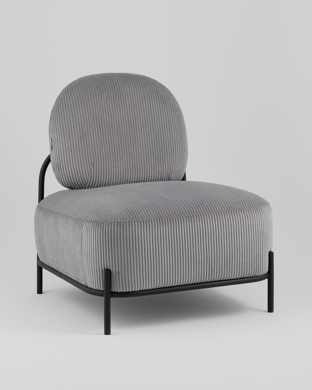 Кресло Стоун велюр рельефный светло-серый