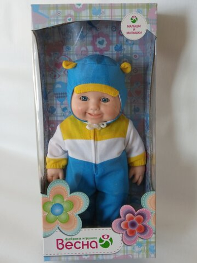 Кукла Весна "Малыш 7 мальчик" 30см, арт. В69, пупс классический, винил/пластик/текстиль