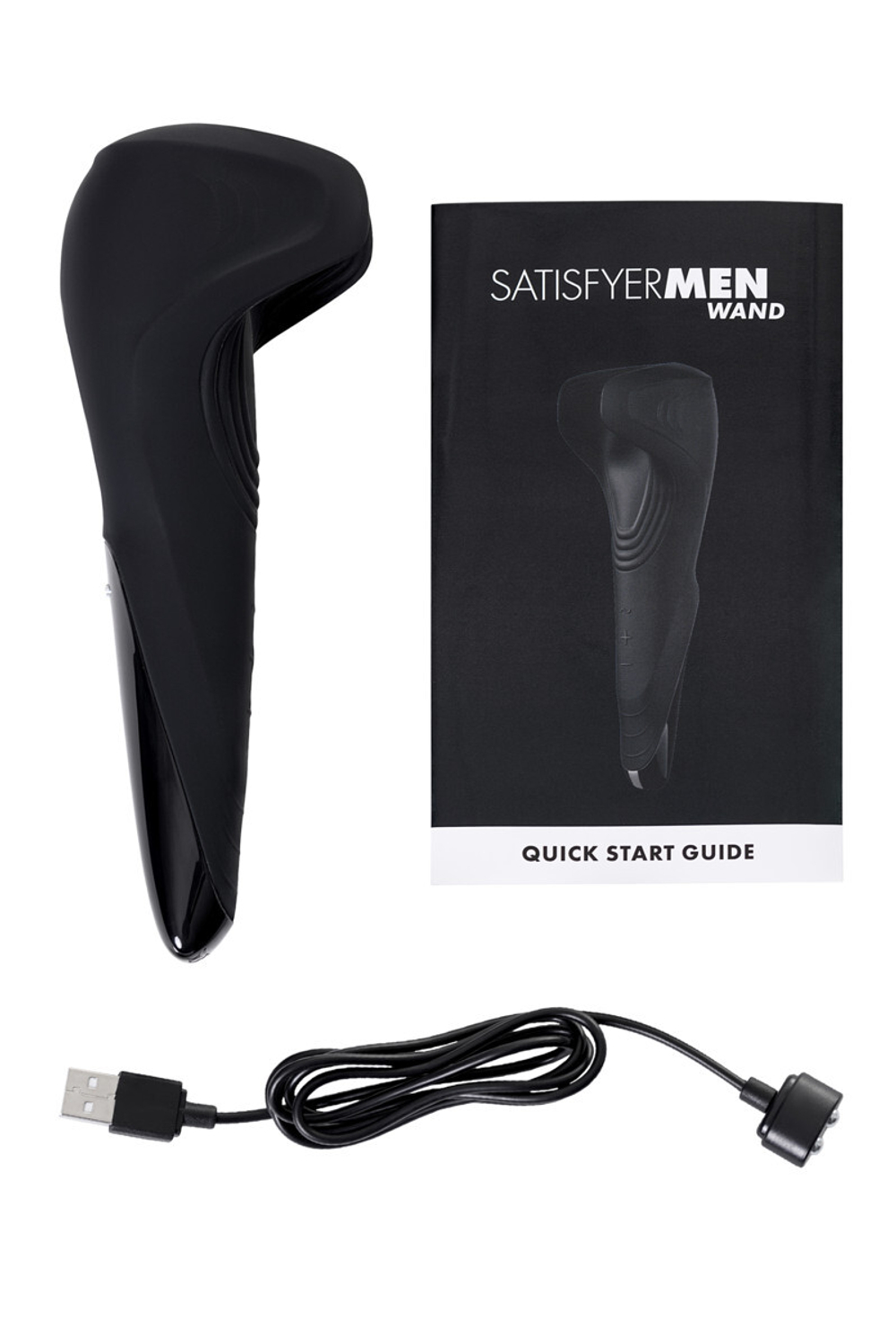 Мастурбатор нереалистичный Satisfyer  Men Wand , Силикон, Чёрный, 20 см