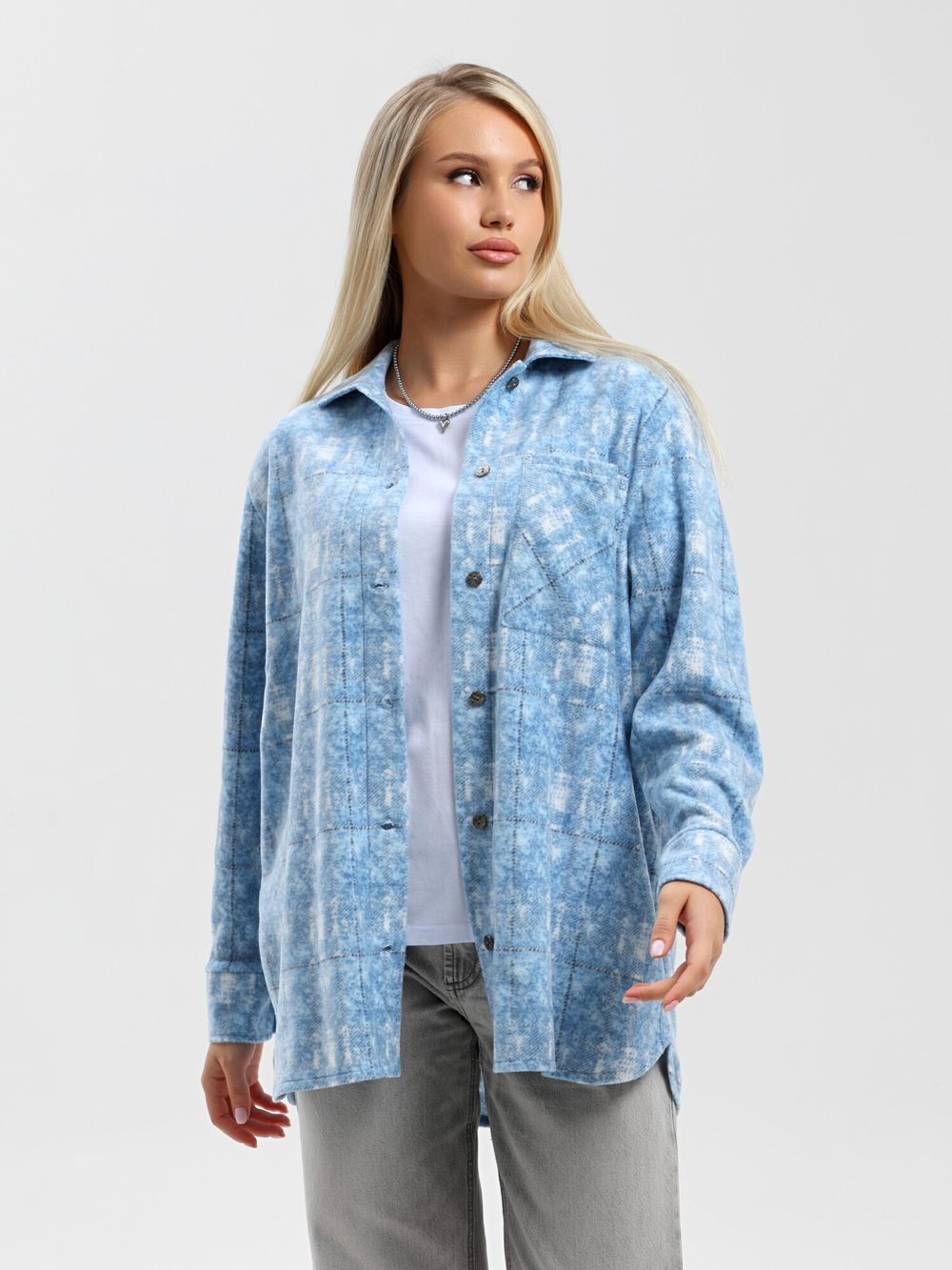 Рубашка Вселенная Виотекс ГОЛУБОЙ (Акция)