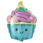 Шар Фольгированный Кексик бирюзовый (Голубой)