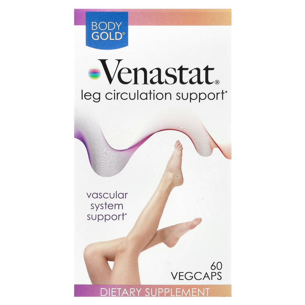 BodyGold, Venastat®, 60 растительных капсул