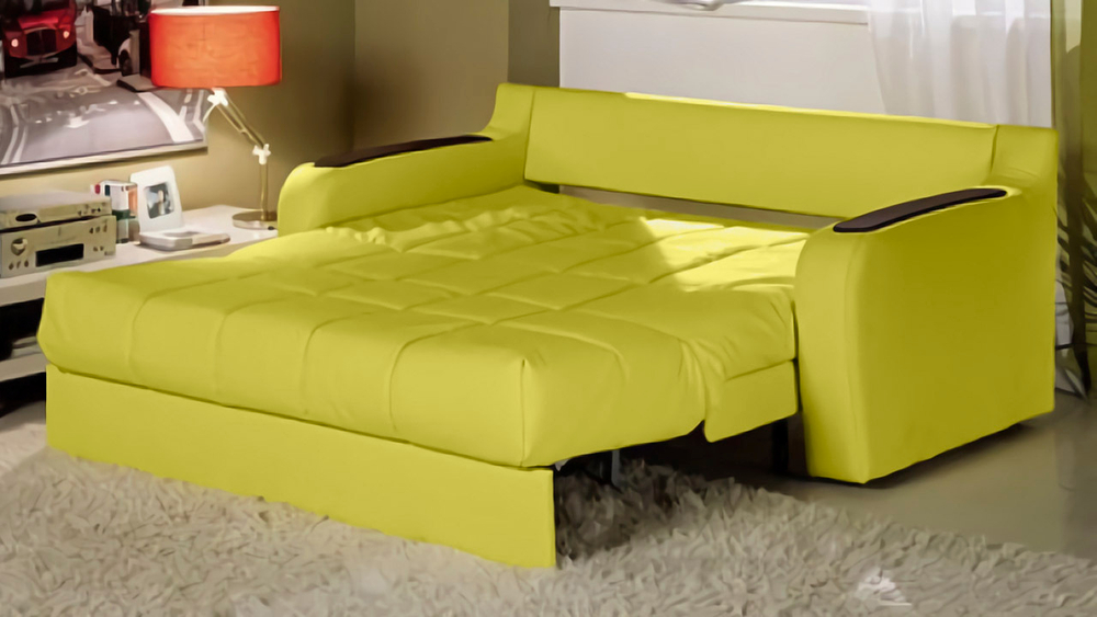 Диван Глория Лайт Corvette 13 214*105*88 см, Желтый  Аккордеон Фиеста