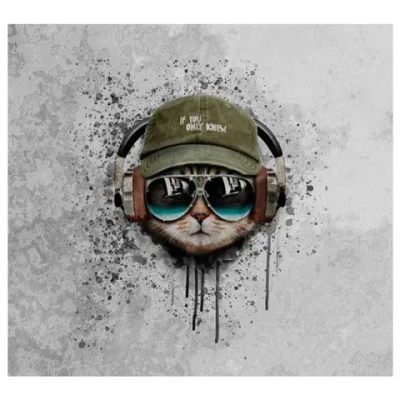 Флизелиновые фотообои на стену Обоюшкины "Кот" 306х280 (ШхВ)