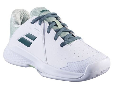 Детские теннисные кроссовки Babolat Propulse 3 Junior Wimbledon All Court - white/dark green