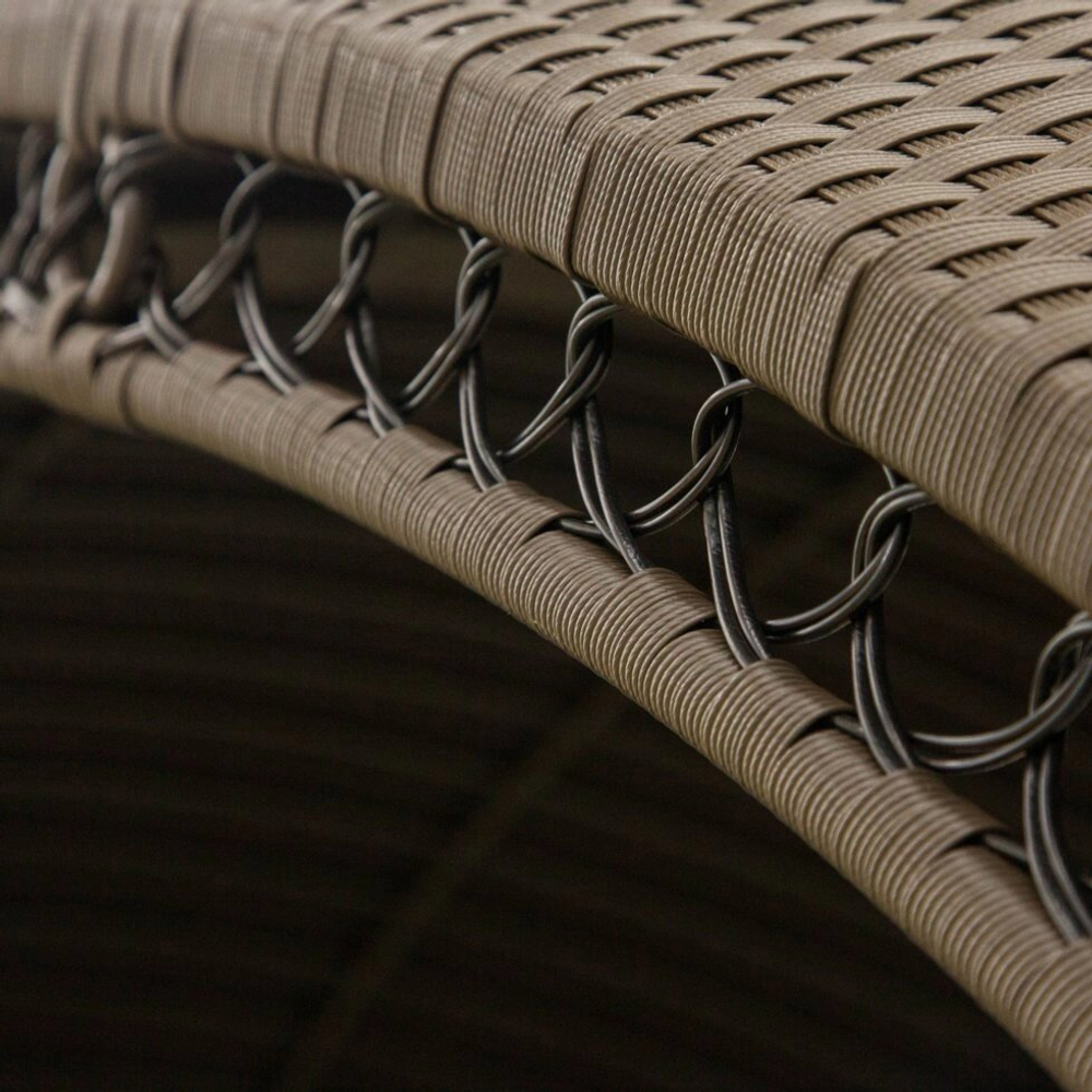 Маятниковые садовые качели Derong из ротанга, коричневый